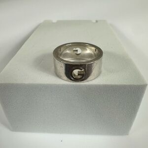 Gucci G Logo Sterling Silver Ring Size 6